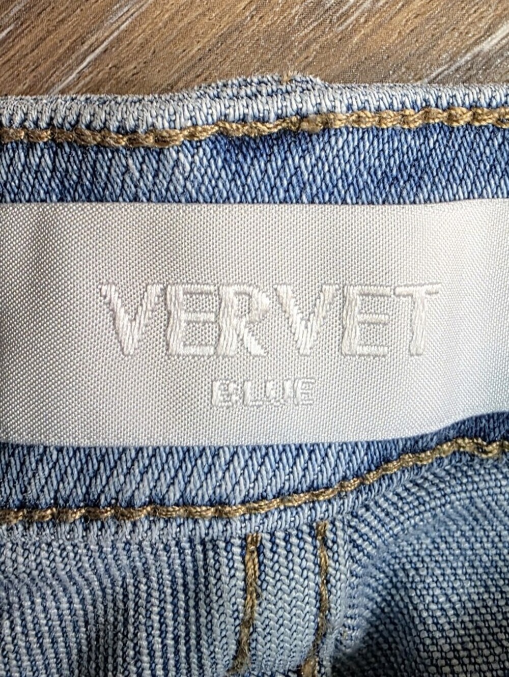 Velvet Light Blue Slim Straight Jeans for Women - Picture 3 of 4